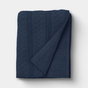 Threshold - 50"x60" Dimensional Knit Throw Blue - Threshold Blue